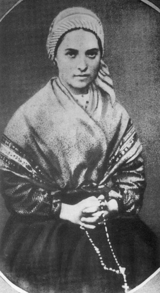 St. Bernadette, and her eyes.  This, being a photograph, almost makes one feel slightly uncomfortable as you can almost feel her looking through YOU.    