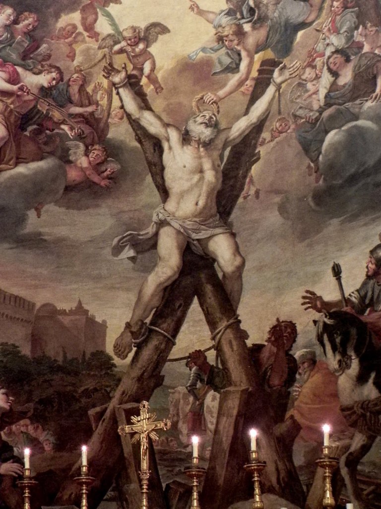 Crucifixion of St. Andrew, Mattia Preti, ARSH 1651, Church of Sant' Andrea della Valle, Rome