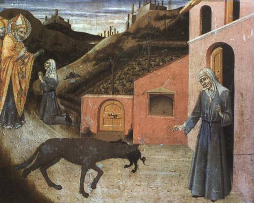 Predella Panel from Stories from Life of St. Blaise The Wolf Returning the Pig to the Poor Widow, Sano di Pietro, 15th Century