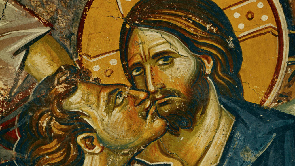 Agony. Agony. Agony. Judas, worst of the traffickers, approached the Lord with a kiss: He like an innocent lambrefused not the kiss of Judas; For a few pence he delivered Christ to the Jews.