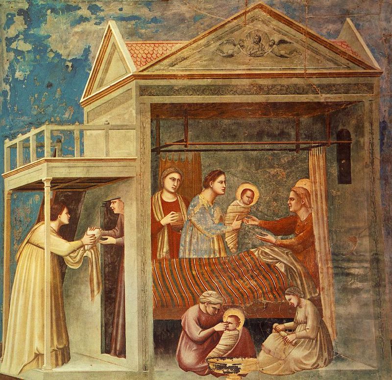 The Birth of the Virgin Mary, Giotto, Scrovegni Chapel, Padua, ARSH 1305